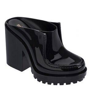 MELISSA PANAPANA MULE Black 90s Platform Office Siren Rachel Green size 5